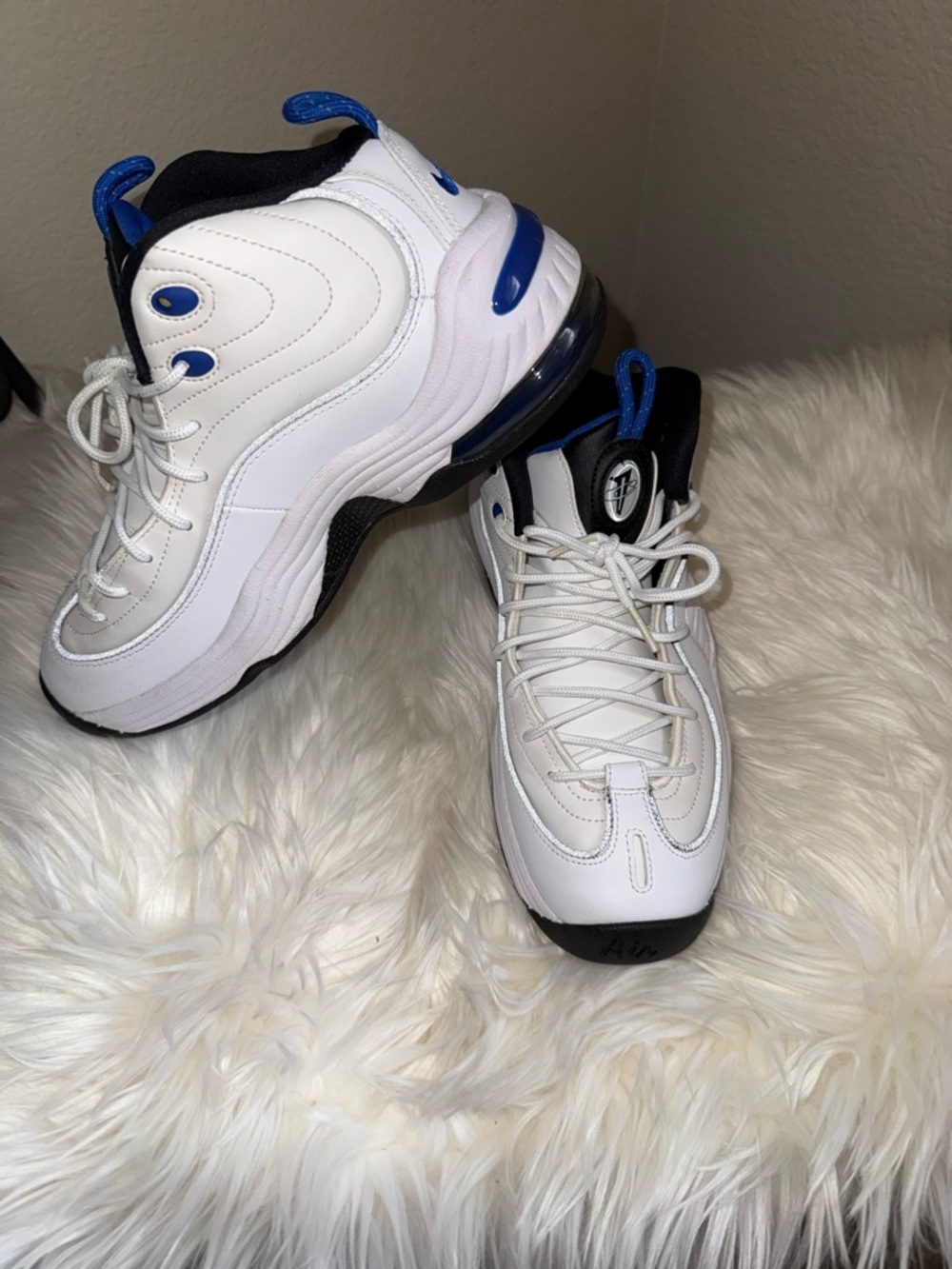 NWOT Nike Air Penny II White/Black/Blue - Picture 4 of 11